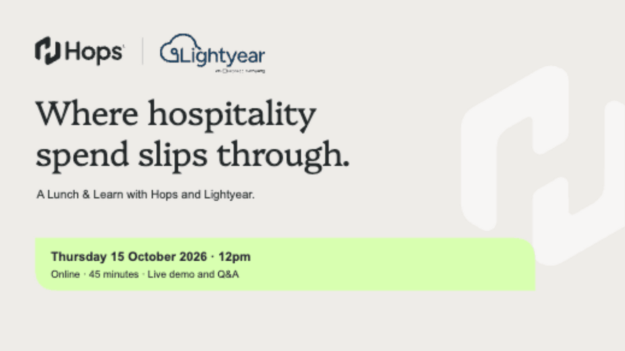 Where hospitality spend slips through: join Hops and Lightyear